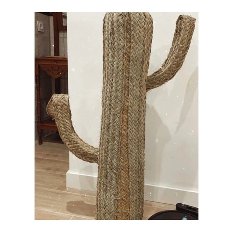 Cactus de esparto natural hecho a mano, ideal para regalo